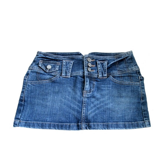 micro denim skirt
